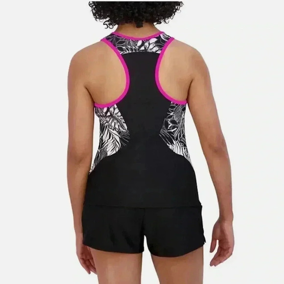 ZeroXposur Woman’s Black/pink Print Size small Tankini NWT, MSRP $94 - Picture 2 of 7